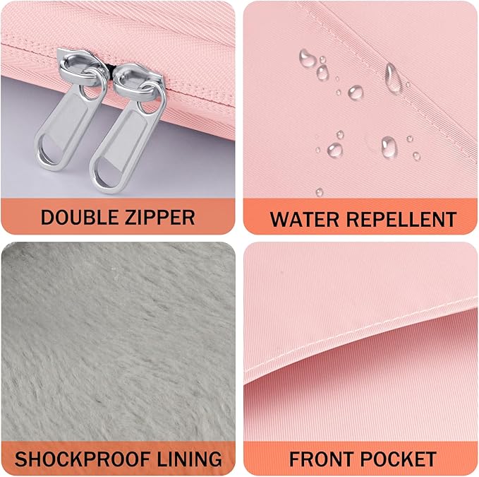 HoYiXi Universal Sleeve Bag for 6",6.8",7" Kindle Paperwhite/Colorsoft 2024-2012 Compatible with 6"-6.8" All-New Kindle/Kobo/Tolino/Sony,6" EReader with Anti-Drop Protective Cover,Pink