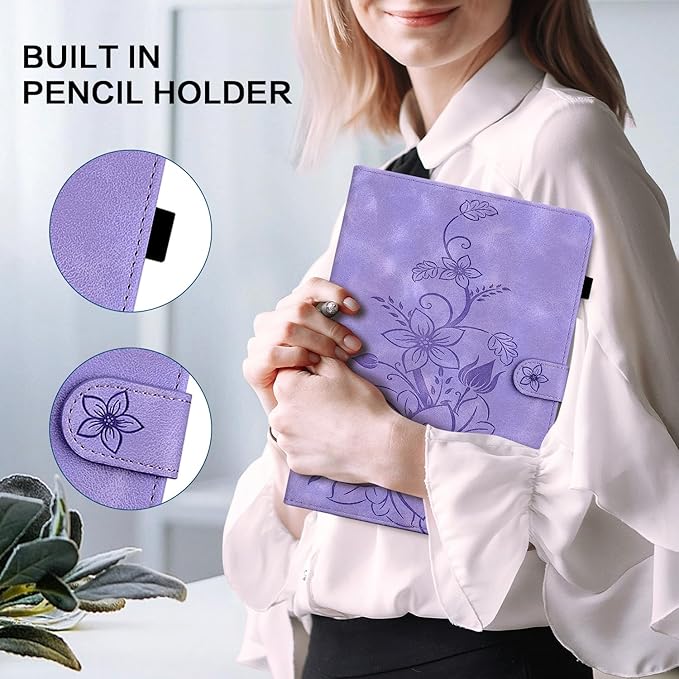 Case for iPad Air 11-inch M4 (2026)/M3 (2025)/M2 (2024), iPad Air 5th (2022)/4th Generation (2020) 10.9 Inch, Auto Wake/Sleep Supports Pencil Pro and Pencil(USB-C) Magnetic Cover, Purple