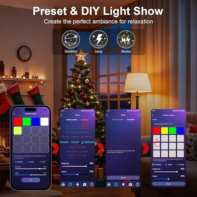 FRIDEKO HOME Smart Light Bulbs - Led Dimmible Color Changing Light Bulb for Home Works with Bluetooth Music Sync - A19 RGB Lightbulb for E26 Base with APP Control & Timer (2 Pack)