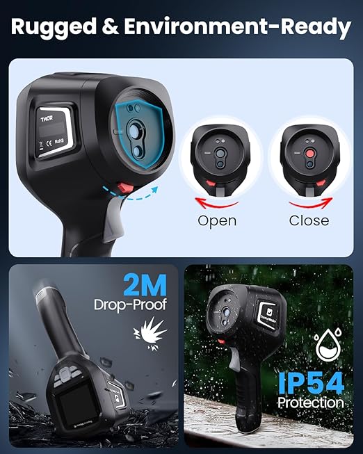 Thermal Master Handheld Thermal Imager, 5-Vision, 512×384 X³ IR Resolution, -4℉ to 1022℉, 3.5'' IPS Hard Screen, Thermal Imaging Camera with 2MP Visual Camera(Thor 002)