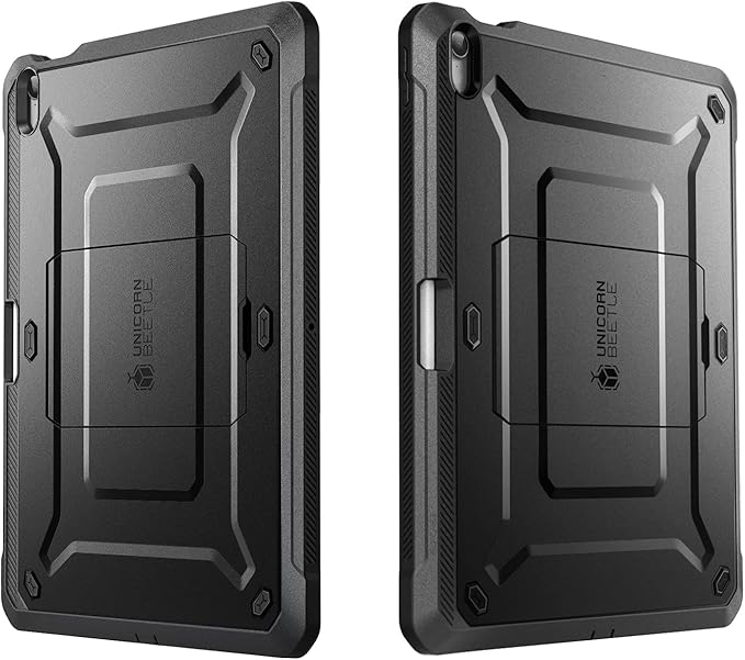 SUPCASE for iPad Air 5th Generation Case / iPad Air 4th Generation Case with Pencil Holder (Unicorn Beetle Pro), [Built-in Screen Protector & Stand] Rugged Case for iPad Air 5/4 10.9 Inch, Black