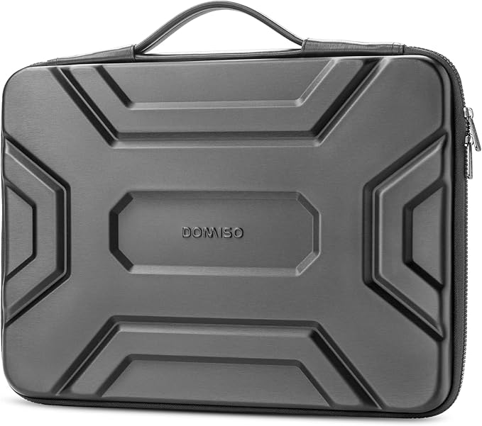 DOMISO 17 inch Laptop Sleeve with Handle, Shockproof and Waterproof EVA Protective Laptop case, Laptop Sleeves for 17.3" HP Dell Asus Laptop, Dark Grey