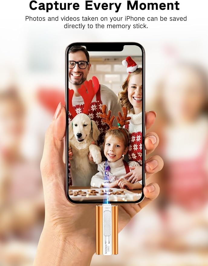512GB Flash Drive Intended for Phone, USB External Memory Stick Storage Backup for Photos Videos, Plug and Play No APP Required, Compatible with iPhone iPad Android and PCs (1 Pack-Orange)