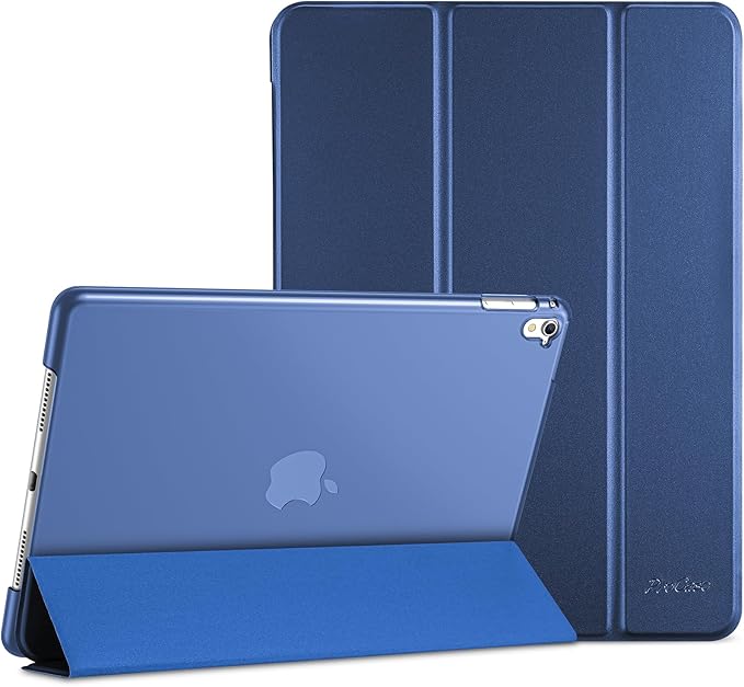 ProCase Smart Case for iPad Pro 9.7 Inch 2016, Ultra Slim Lightweight Stand Smart Case Shell with Translucent Frosted Back Cover for iPad Pro 9.7 Inch (A1673 A1674 A1675) -Darkblue