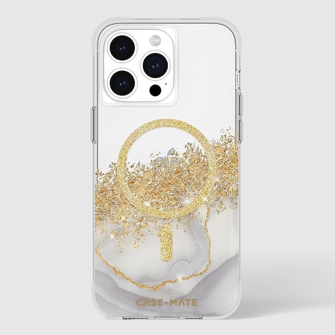 Case-Mate iPhone 15 Pro Max Case - Karat Marble [12ft Drop Protection] [Compatible with MagSafe] Magnetic Cover with Cute Bling Sparkle for iPhone 15 Pro Max 6.7", Anti-Scratch, Shock Absorbent, Slim