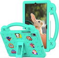 AKABEILA Compatible with Samsung Galaxy Tab A7 10.4 (2020/2022)/Tab S6 10.5(2019)/Tab S5e 10.5 inch(2019)/Tab S6 Lite 2020/2022 10.4 Tablet Case, Kids Case with Shoulder Strap & Pen Tray Mint Green