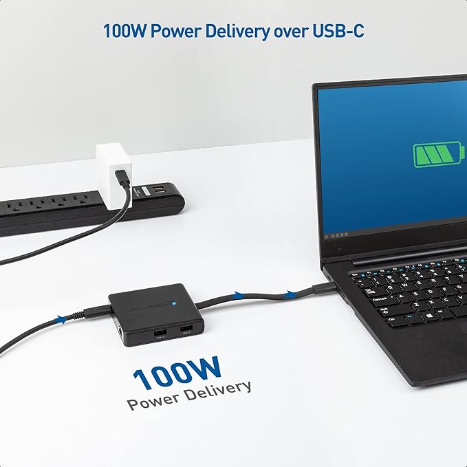 Cable Matters Dual Monitor USB C Hub (USBC Dock) with Dual 4K HDMI, 2X USB 2.0, Ethernet, and 100W Charging - Thunderbolt 4 / USB4 / Thunderbolt 3 Port Compatible with Windows