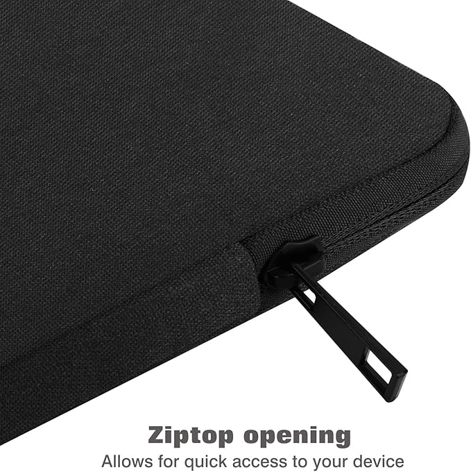 MoKo 13 Inch Tablet Sleeve Fits New 13inch iPad Air M4 2026, iPad Pro M5/M4/Air M3/M2 13", iPadPro 12.9", Galaxy Tab S8+/S9+ 12.4", Polyester Bag Fit with Apple Pencil or Smart Keyboard,Black