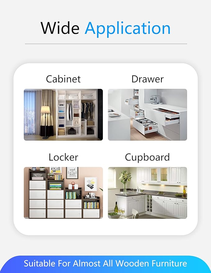 Bluetooth Fingerprint Cabinet Lock, Smart Biometric, Keyless Hidden, Child Safety Electric Lock