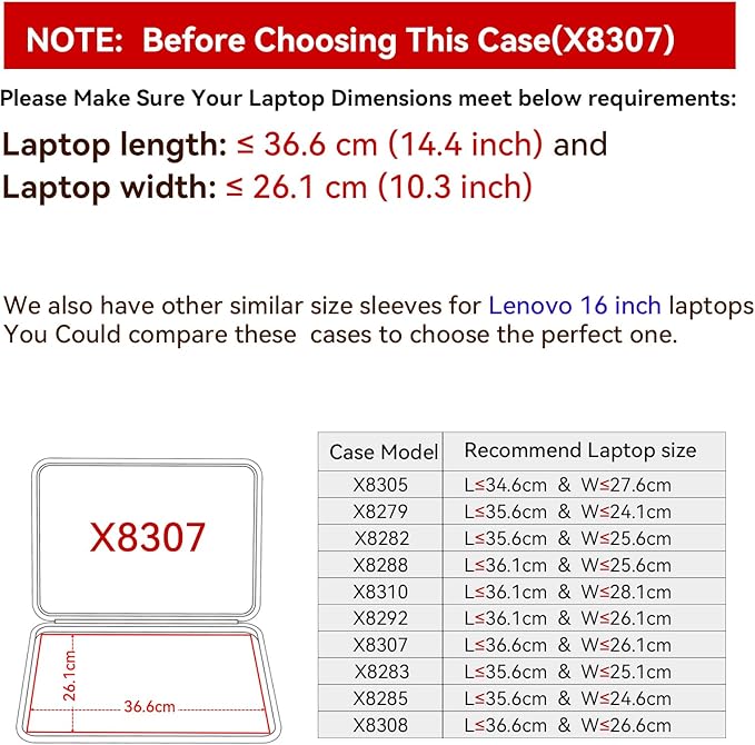 Smatree Hard EVA Protective Sleeve Case Compatible for 16 inch Lenovo ThinkPad P16v Gen 2/1 Mobile Workstation, for Legion Pro 7/7i/5i/5 Gen 8, for Legion Pro 7i/5i Gen 9 Gaming Laptop (X8307)