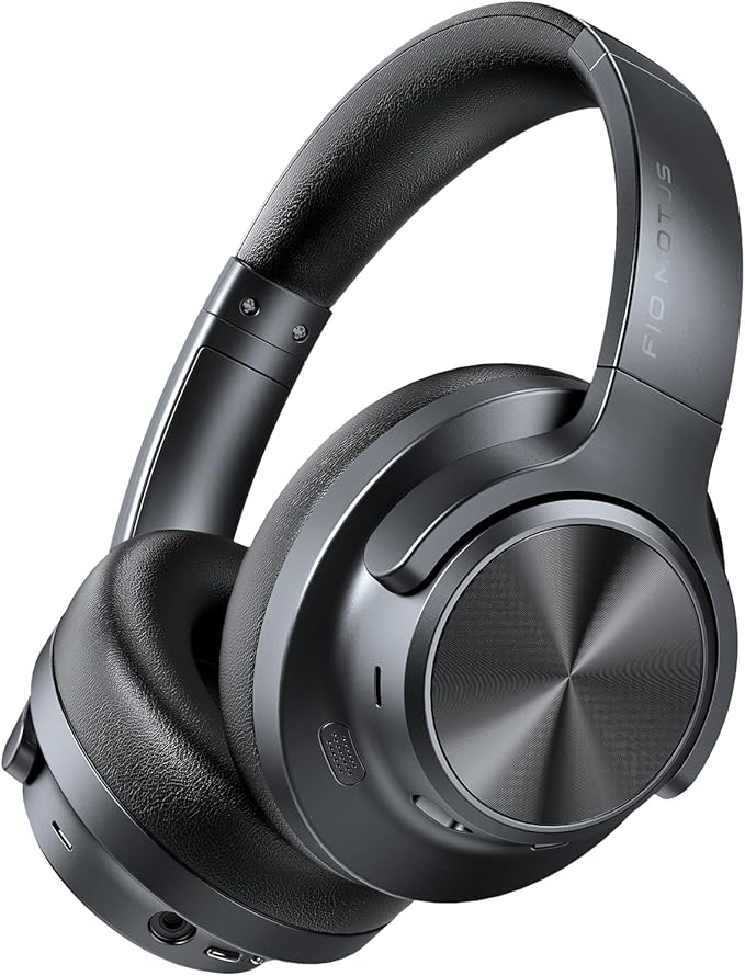 Hybrid Active Noise Cancelling Headphones, 130H Playtime, Wireless Over Ear Bluetooth Headphones, Hi-Res Sound, Deep Bass, Comfort Fit Ear Cups for Travel Home Office, Custom EQ via App