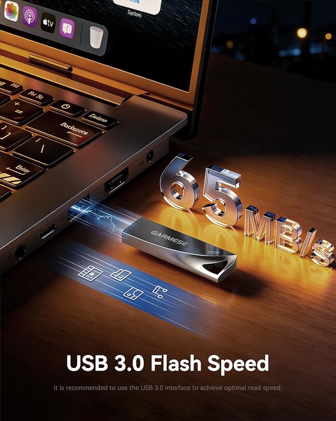 32GB USB 3.0 Flash Drive, 5-Pack Waterproof Metal USB Memory Stick, Slim Thumb Drive Portable Pen Drive with Keychain Hole Stylish Jump Drive for Computer/Car/Smart TV