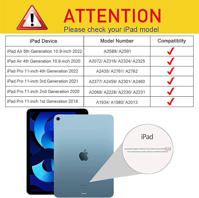 SCSVPN for iPad Air 5th/4th Generation Case 10.9'', Protective Kids Case for iPad Pro 11 Inch 2022 2021 2020 2018(4th/3rd/2nd/1st gen) with Pencil Holder-Rotation Stand/Handle-Shoulder Strap, Purple