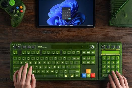 8BitDo Retro 18 Mechanical Numpad, Supports Calculator Mode, Bluetooth/2.4G/USB-C Numpad for Windows and Android - Xbox Edition