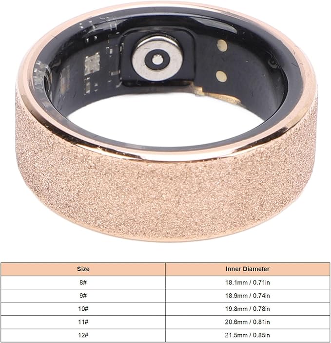 Smart Ring Health Tracker,IP68 Water Resistant Smart Ring Fast Charging Sports Monitoring Ring for Sports Sleep