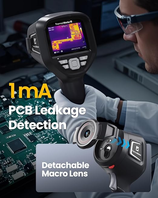 Thermal Master Handheld Thermal Camera, 512×384 X³ IR Resolution, 5-Vision, -4℉ to 1022℉, 3.5" IPS Hard Screen, Thermal Imager with Macro Lens (Thor001)