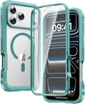 Diaclara Magnetic Designed for iPhone 17 Pro Case Full Body Bumper,[Compatible with MagSafe] Military Drop Proof Cover with Built-in Touch Sensitive Anti-Scratch Screen Protector,Green