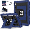 for iPad (A16) 11th 11 Inch/10th Generation 10.9 Inch 2025/2022 iPad Case 10th Generation with Shoulder Strap/Pencil Holder,Shockproof Cover for i Pad 11th/10th,Navy Black