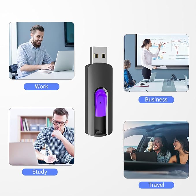 RAOYI 10Pcs 16GB USB Flash Drives Slide Retractable Memory Stick Bulk USB 2.0 Thumb Drive Jump Drive Zip Drive USB Sticks Data Storage Backup for PC Mac (16G, 10 Mixed Color)