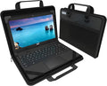 UZBL 13-14 Inch Zip Lite Always-on Chromebook Protective Hard Case with Accessory Pouch & Shoulder Strap
