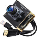 4K HDMI USB3.0 Simultaneous Output Camera, H.264 High Speed 60fps Low Illumination Color Webcam, 100° Wide Angle No Distortion Lens, Plug & Play for Windows Linux Android