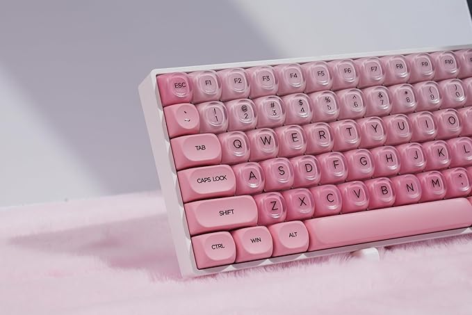 ZORNHER ZH100 Foundation Mechanical Kevboard,Pink Creamy Kevboard with Number Pad,Girly Keyboard,Full Size Gaming Keyboard Cute,Jelly MOA Profile,Creamy Sounding Linear Switches