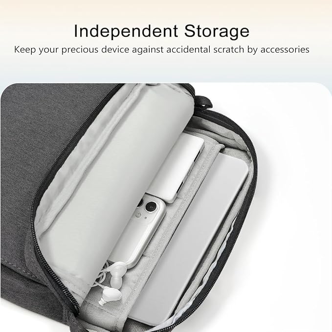 TiMOVO Laptop Sleeve Bag for MacBook Neo 13 inch 2026 Model A3404 with A18 Pro Chip, Handle Carrying Case with Shoulder Strap, Black & Gray