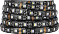 BTF-LIGHTING RGBW LED Strip Lights,UL Listed,5050 4 Colors in 1 RGB + 6000K-7000K Cool White,12V DC,16.4ft/5m 60LEDs/m 12mm Black PCB, IP65 Waterproof for Home Decoration(No Adapter or Controller)