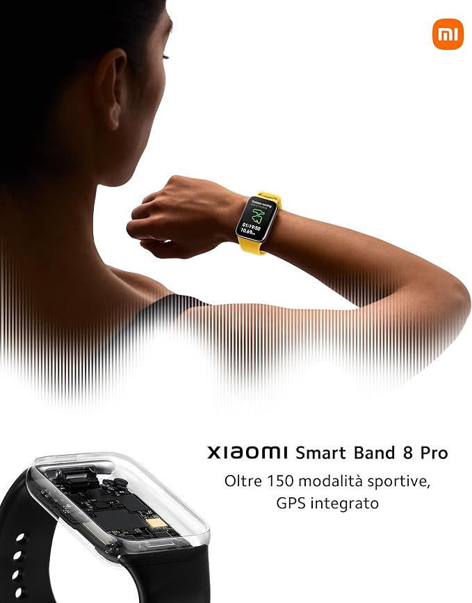 Xiaomi Smart Band 8 Pro Fitness Tracker, 1.74"" AMOLED Display, up to 20 Days Battery, 5ATM, SpO2 Tracking, Sleep and Heart Rate Monitoring, 150+ Training Modes, Pedometer, Silver/Gray