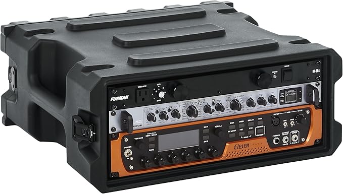 Gator Cases Pro Series Rotationally Molded 4U Rack Case with Standard 19" Depth; Made in USA (G-PRO-4U-19), Black