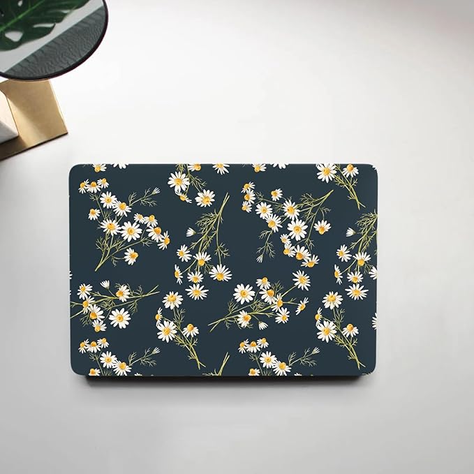 Hard Shell Compatible with MacBook Pro 16 Inch Case 2020 2019 Release Model A2141 with Touch Bar Touch ID, Plastic Protective Laptop Cover Case and Keyboard Skin, Daisy