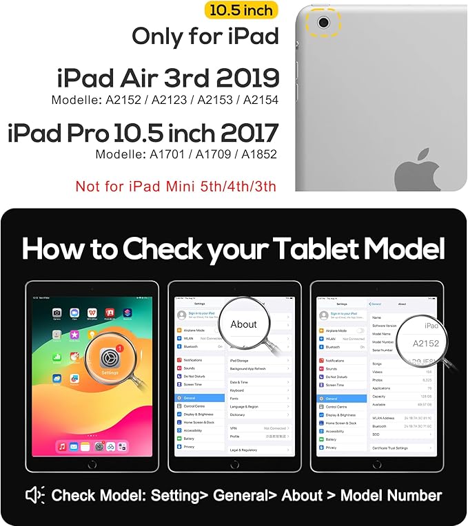 BRAECN Case for iPad Air 3rd Generation 2019 / iPad Pro 10.5 inch 2017, Rugged Heavy Duty Shockproof Cover with Pencil Holder, 360° Rotating Kickstand & Adjustable Hand Strap & Shoulder Strap for Kids