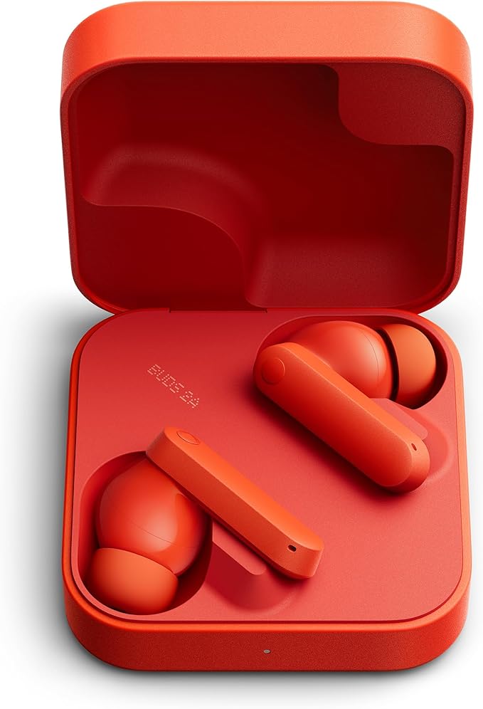 CMF Buds 2a Wireless Earbuds Active Noise Cancelling 42dB Hybrid ANC Bluetooth Headphones, 12.4mm Dynamic Driver for Big Bass, 4 Mics Clear Calls, Sport Ear Buds for iPhone, Android, Orange