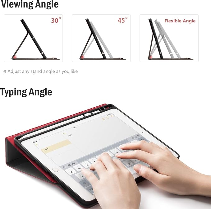 Antbox Case for iPad Pro 10.5 / iPad Air 3 with Built-in Pencil Holder Auto Sleep/Wake Function PU Leather Smart Cover for iPad Air 3 10.5 Inch 2019/iPad Pro 10.5 2017 (Red)
