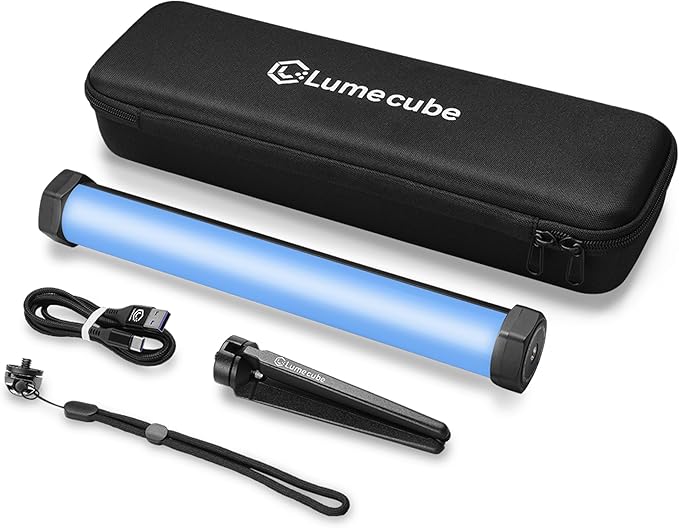 Lume Cube RGB Tube Light Mini for Photo & Video | RGBWW Full Color Tube Light | Bluetooth App Controlled | Millions of Colors | Aluminum Durable Design | 97+ CRI