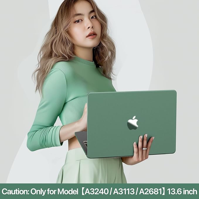 Soonjet Matte Case for MacBook Air 13/13.6-inch (M5/M4/M3/M2, 2022–2026 A3449 A3240 A3113 A2681), Lightweight | Scratch & Fingerprint Resistant | Closes Seamlessly | Ideal for Work, Travel & Study
