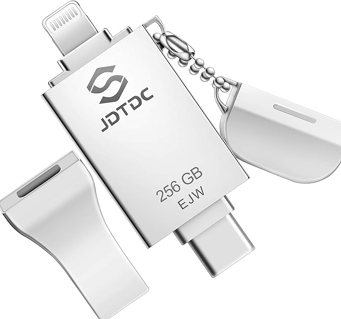 Genuine 256GB Apple MFi Certified Photo Stick for iPhone 17/16/15/14-3 in 1 USB C Flash Drive & Memory Stick - High Speed External Storage for Photos Videos iOS Backup, Android & PC (True Capacity)