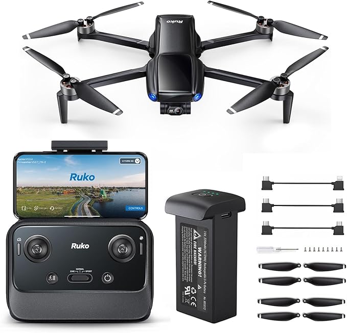 Ruko U11MINI 4K, Under 249g Pocket Drone with Camera for Adults 8K Photo 4K/30fps Video and Ruko U11MINI/U11MINI 4K Original Replacement Propellers