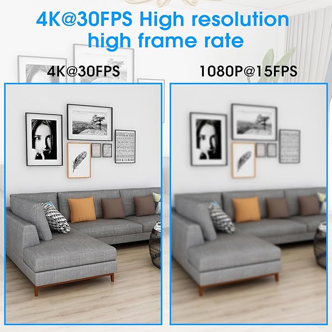 4K Monitor Port USB Camera Simultaneous Streaming Webcam Video Recording Zoom Type C Camera with 5-50mm Manual Varifocal Lens for Live Streaming, Computer, Laptop, Raspberry Pi, Windows,Linux