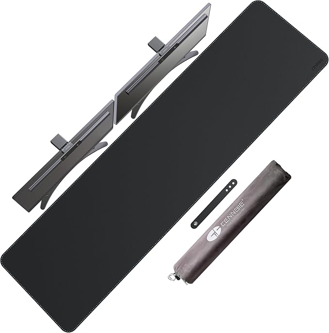CENNBIE Leather Desk Mat Protector, 59" x 16" Extra Large Office Desk Pad Mat for Full Desk, Computer Desk Mat on top of desks - Oversized Large Mouse Pad (Black)