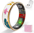 Smart Ring Health Tracker, Men & Women, Featuring a Heart Rate Monitor, Sleep Tracker, 8 Exercise Modes, Step Counter, IP68 Waterproof(White, 7)