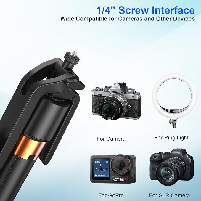 70 inch Auto Face Tracking Tripod for iPhone, Gesture Control, Face Tracking 360°Rotation Phone Tripod, Gimbal stabilizer for Smartphone, Perfect for Live Streaming, Content Creator