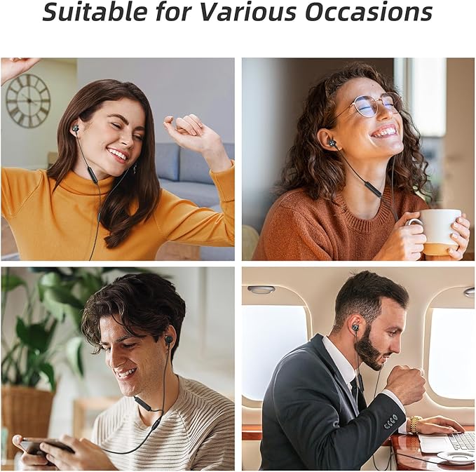 MORMOQUE EP-06 USB Type C Earbuds in-Ear Wired Earphones,Built-in HD Microphone Magnetic Headphones, Clear Sound Quality bass Noise Cancelling Ear Buds