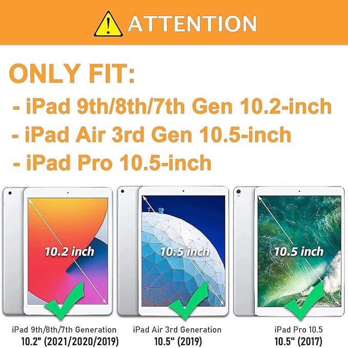 Kids Case for iPad 9th/8th/7th Generation 10.2 Inch 2021/2020/2019, Case for iPad Air 3rd Gen/Pro 10.5 Inch, Durable Shockproof Cover with Screen Protector for iPad 10.2 & 10.5, Green