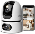 Imou 8MP Security Camera Indoor, Dual-Len 360°Pan-Tilt Baby Monitor Pet Camera for Home Security, 2.4/5GHz WiFi, Work with Alexa & Google Home, Color Night Vision, Human/Pet Detection, No Monthly Fees