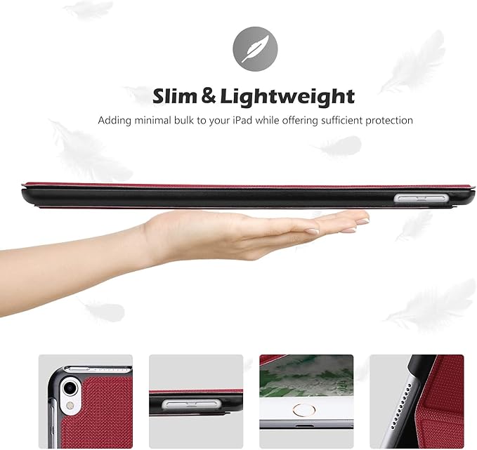 ProCase Cover for iPad Air 3 10.5" 2019 / iPad Pro 10.5 2017 Case, Slim Stand Protective Folio Case Smart Cover for iPad Air 10.5" (3rd Gen) 2019 / iPad Pro 10.5" 2017-Red