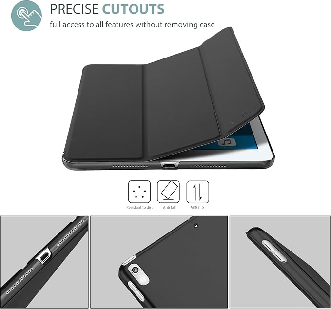 ProCase Smart Case for 10.5” iPad Air 3rd Generation 2019 / iPad Pro 2017, Slim Stand Cover with Translucent Frosted Back for iPad Air 3 -Black