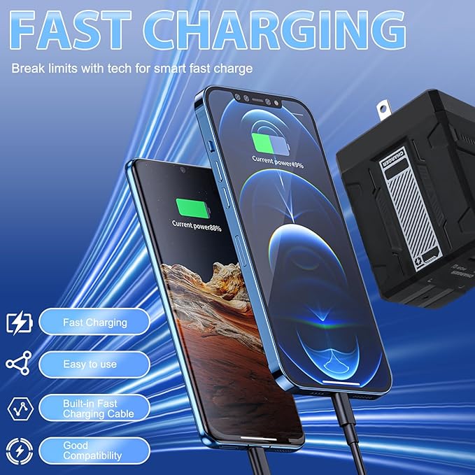 2 in 1 GaN Charger 120w, New Scalable Retractable 120w Fast Charger Module, All in 1 Foldable Charging Adapter Wall Plug for Phone, Tablet, Laptops (Green)
