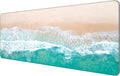 Thin Extended Gaming Mouse Pad （31.5 * 11.8 * 0.08 inch） with Stitched Edges Large Mousepad Long XXL Keyboard and Mouse pad Desk Mat for Gaming Office & Home - Blue Sandy Beach