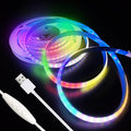 ZSLAIFU COB LED Strip Lights Multi-Colored Strip Light 3.28FT, 5V Dimmable LED Light Strip, Flexible USB LED Strip for Cabinet, TV Backlighting, Bedroom, Kitchen, Home DIY Lighting